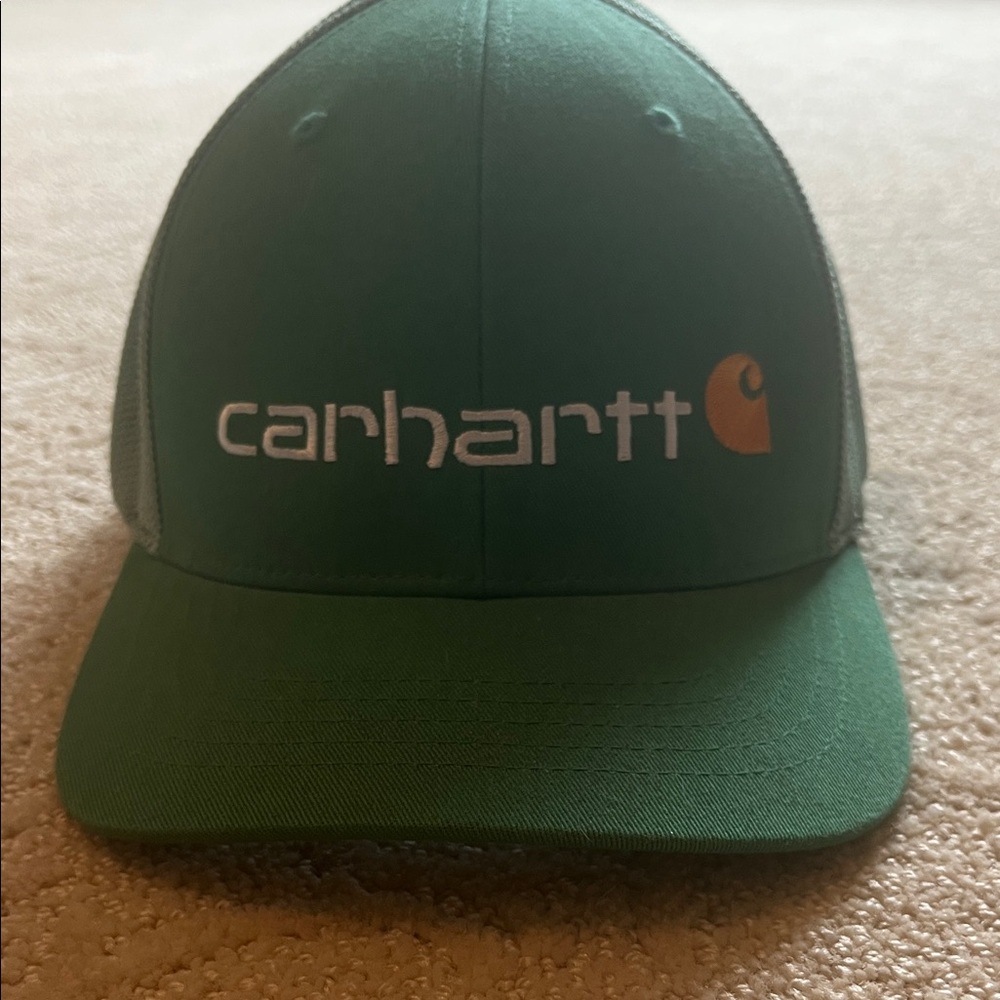 Carhartt Green and Orange Logo Mesh Baseball Cap